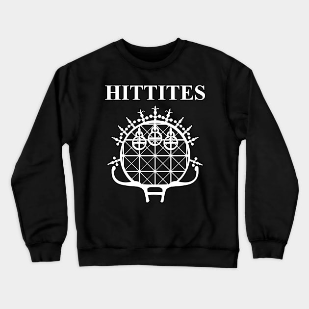 Hittites Ancient Civilization Symbol Sun Disk of Anatolia Crewneck Sweatshirt by AgemaApparel